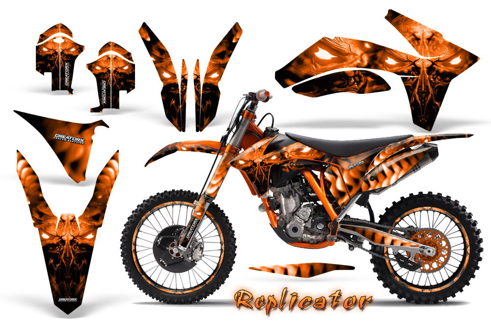 KTM C7 2011 Graphics Kit Replicator Orange NP Rims